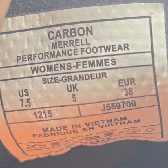 Merrell Women’s Carbon Black/Pink Athletic Sneakers | Size 7.5 | Running/Walking - Picture 8 of 11